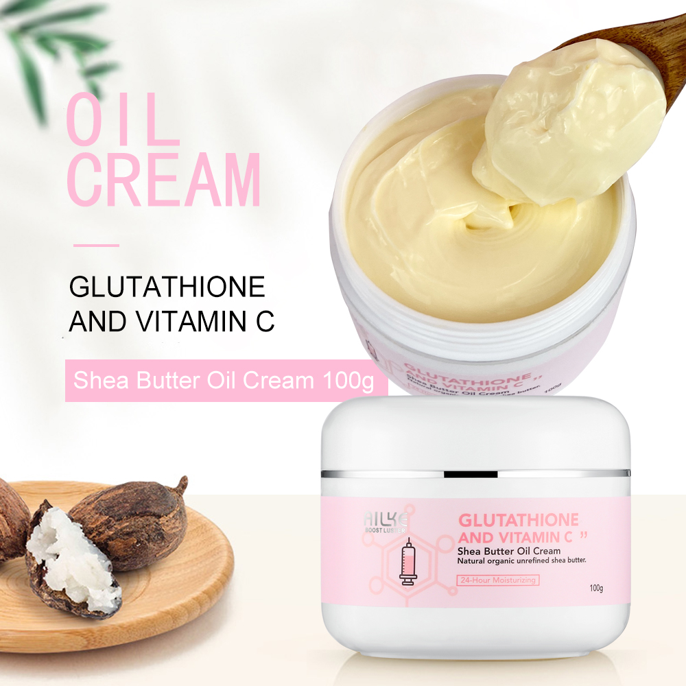 Shea Butter Raw - كريم AILKE لتفتيح وتبييض البشرة، للوجه