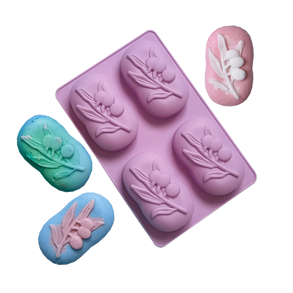 4 تجاويف البيضاوي شجرة الزيتون - مراجعة Soap Making In Home وسعره